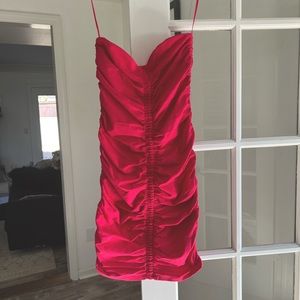 Zara NWT hot pink corset dress